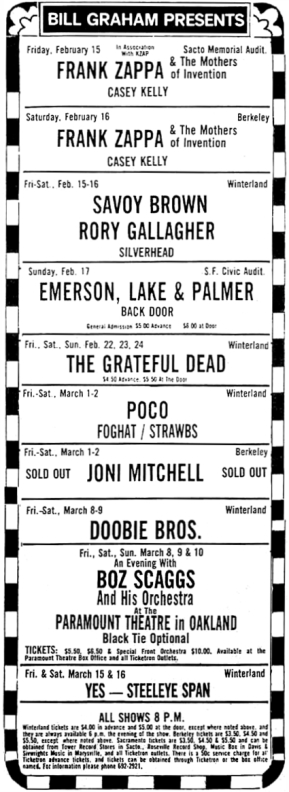 16/02/1974Community theater, Berkeley, CA